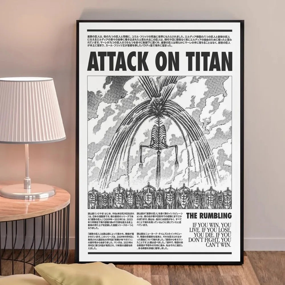 Anime A-Attack on Titans Poster Good Quality Prints and Posters HD Quality Poster Wall Art Painting Study Home Decor