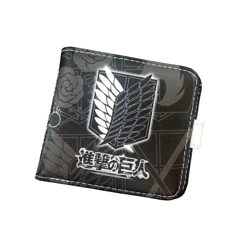 Anime Attack on Titan AOT Scout Legion Men's Wallets Levi Woman Card Holders Purse