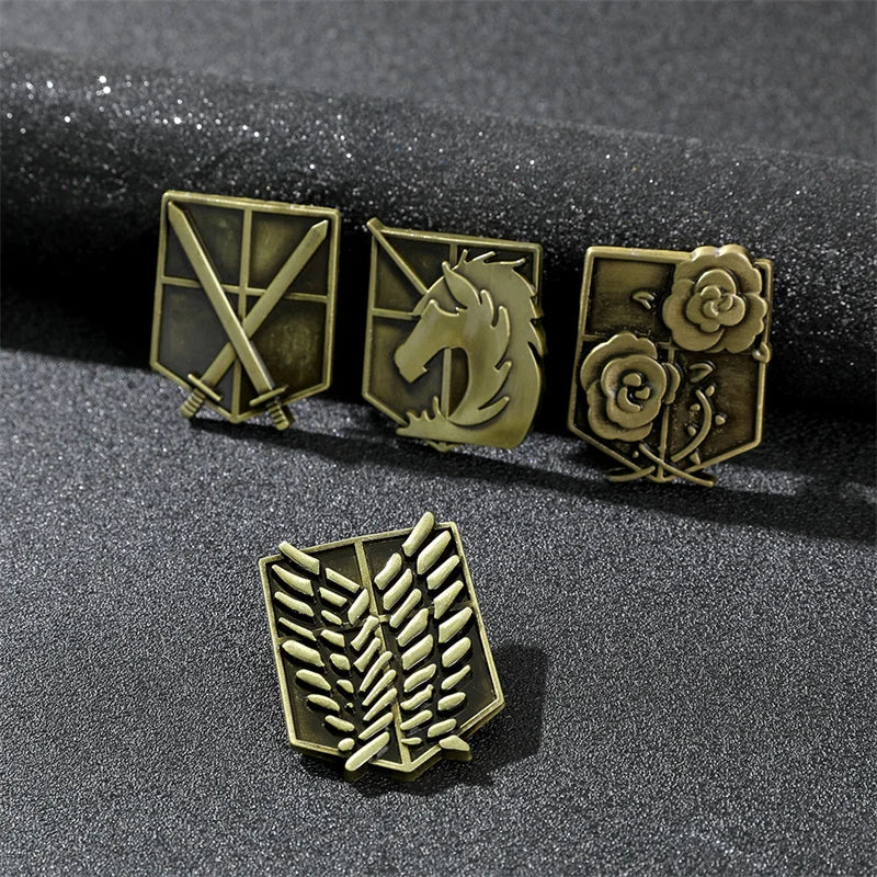 Anime Attack On Titan Brooch Pin Wings of Liberty Freedom Scout Regiment Legion Survey Recon Corp Eren Badge Anime Jewelry