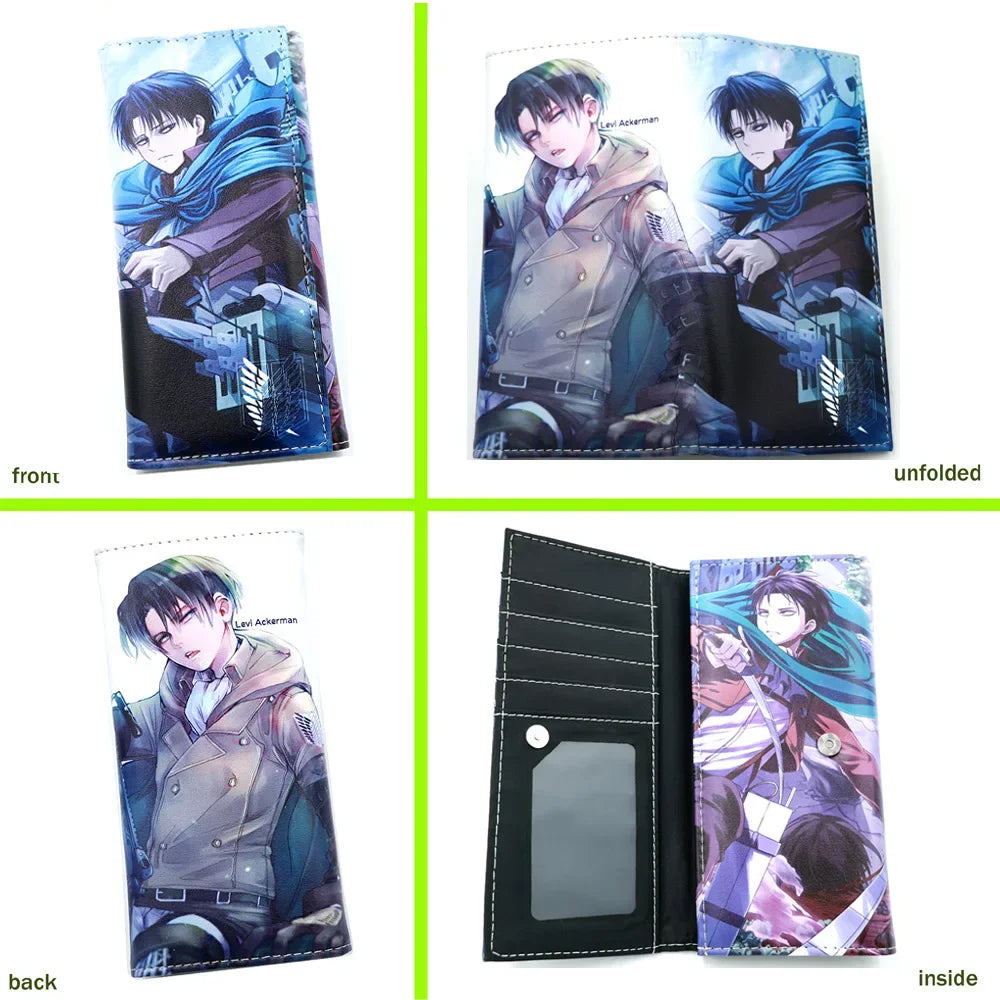 Anime Attack on Titan Long PU Leather Wallet Cartoon Multi-card Holder Purse