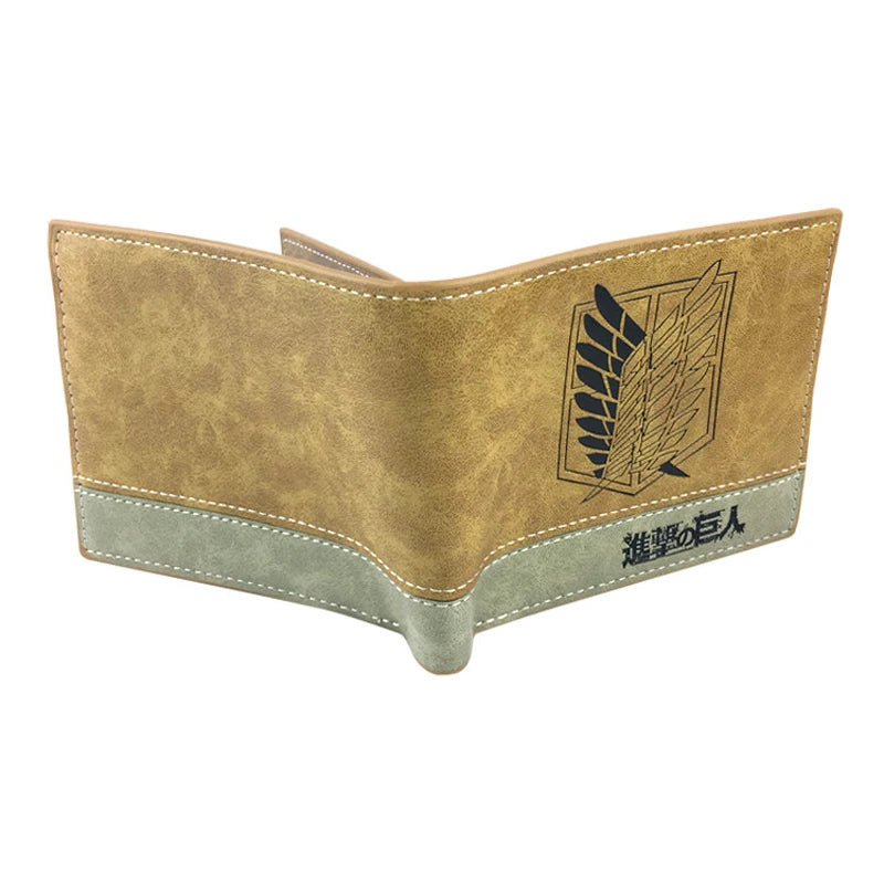 Anime Attack on Titan Scout Regiment Khaki Short Men Wallets