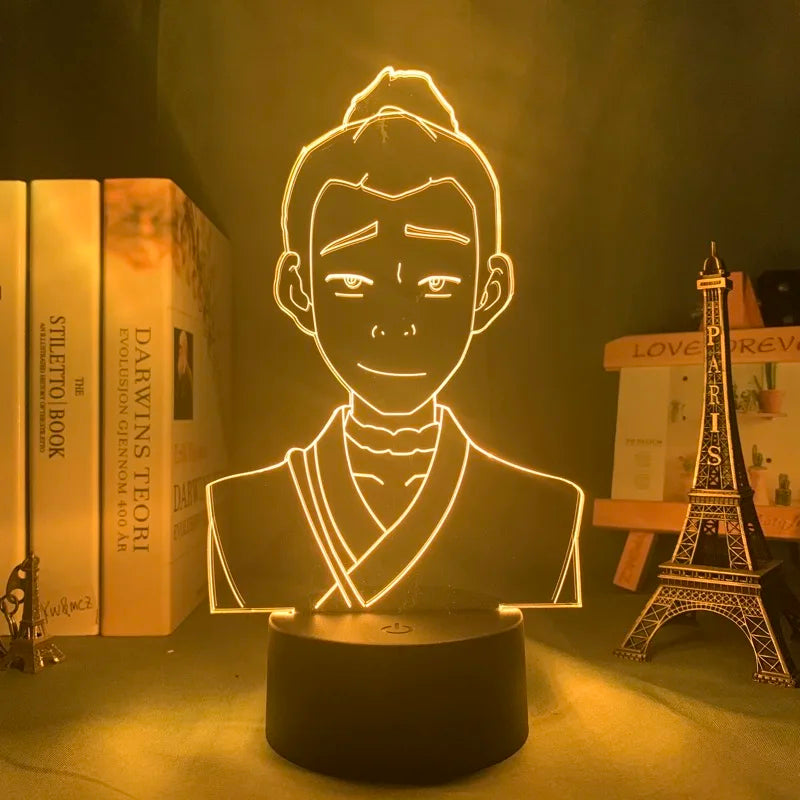 Anime Avatar The Last Airbender  3D LED Lamp Aang Zuko Iroh Toph Beifong Suki Figure Nightlight  for Kids Child Bedroom Decor