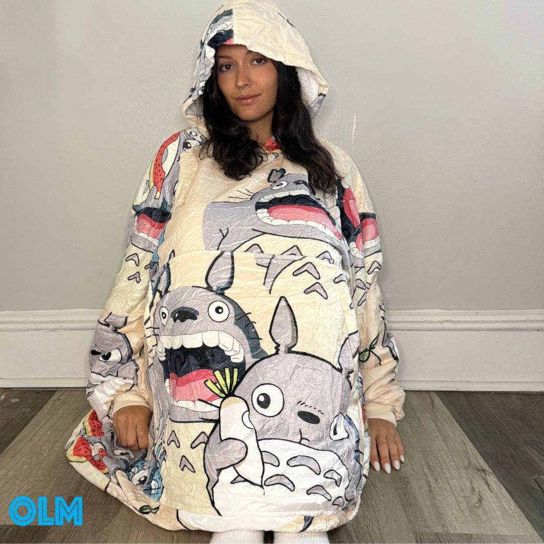 My Neighbor Totoro Wearable Blanket Hoodie for Kids & Adults | OLM Toys - Adult size