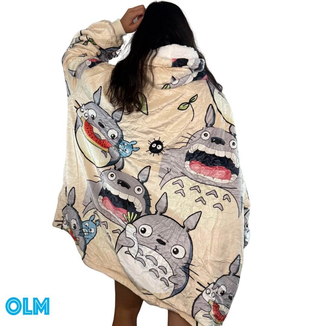 My Neighbor Totoro Wearable Blanket Hoodie for Kids & Adults | OLM Toys - Adult size