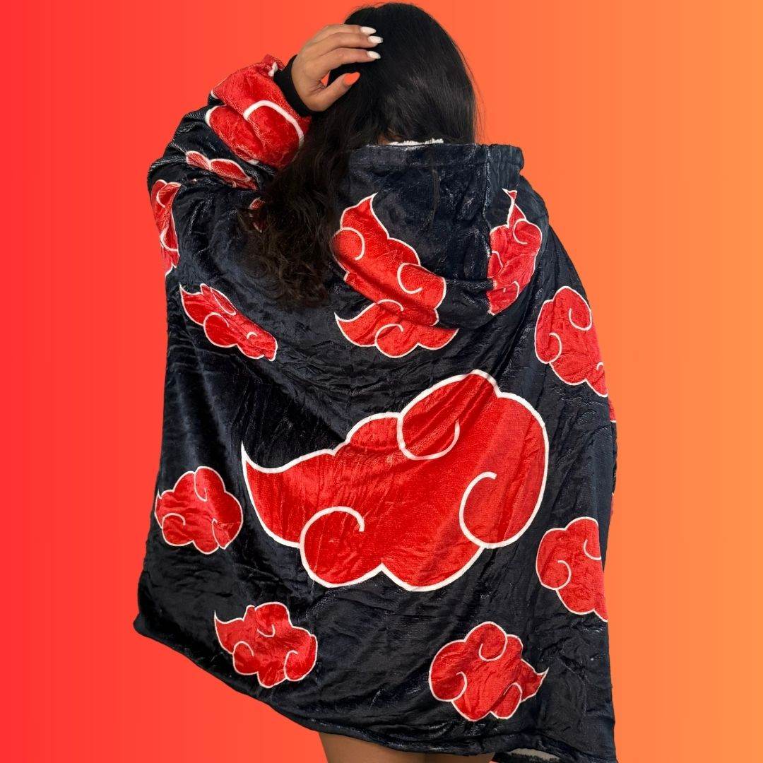 Naruto Itachi Akatsuki Wearable Blanket Hoodie for Kids & Adults | OLM Toys - Adult size