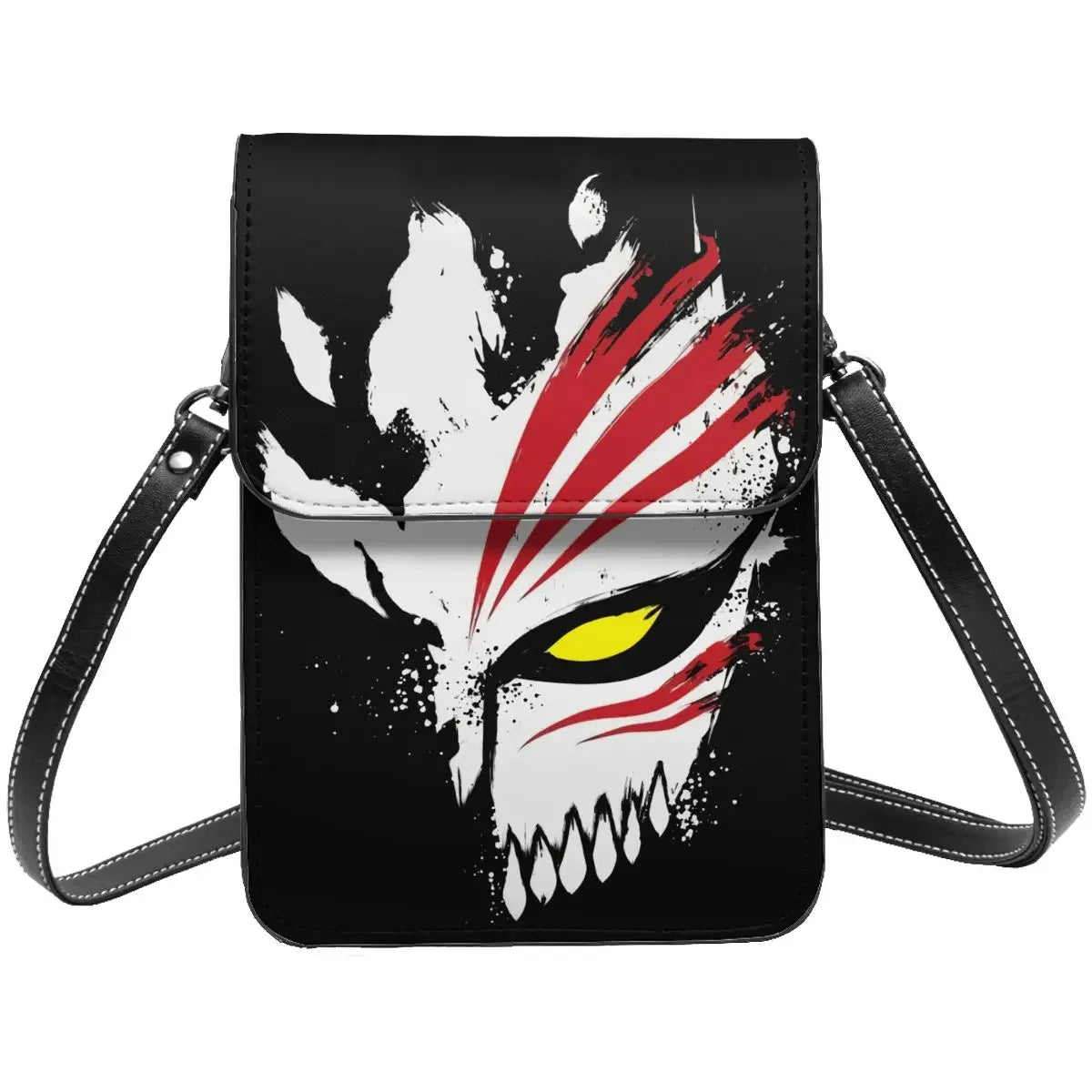 Anime BLEACH Kurosaki Ichigo Crossbody Wallet Cell Phone Bag Shoulder Bag Cell Phone Purse Adjustable Strap