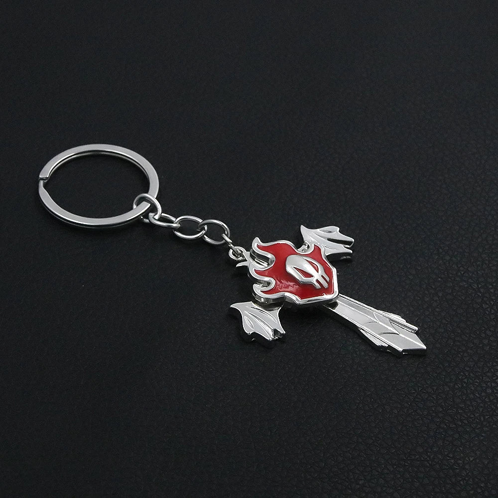 Anime BLEACH: Thousand-Year Blood War Keychains Kurosaki Ichigo Zangetsu Weapon Pendant Keyring Key Chain For Men Cool Jewelry