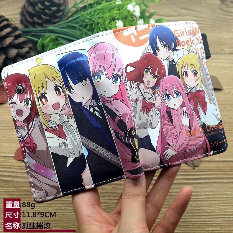 Anime Bocchi The Rock Gotoh Hitori Short Wallets Cute Ijichi Nijika Purse with Coin Pockets