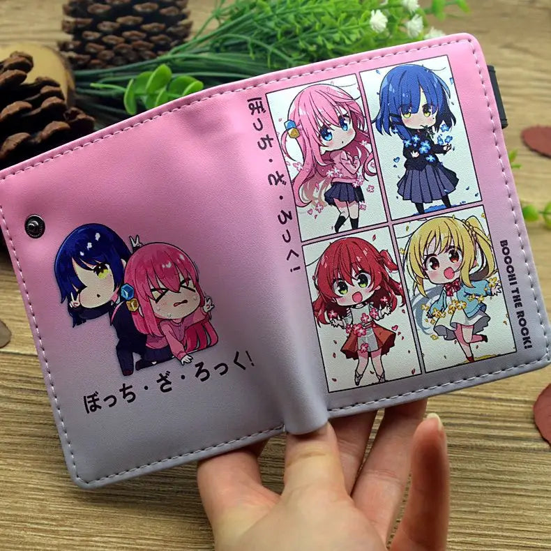 Anime Bocchi The Rock Gotoh Hitori Short Wallets Cute Ijichi Nijika Purse with Coin Pockets