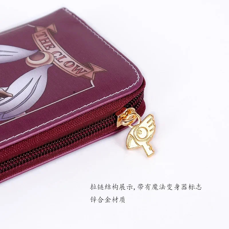 Anime Card Captor Sakura Colorful PU Leather Long Wallet CERBERUS Women's Clutch Purse