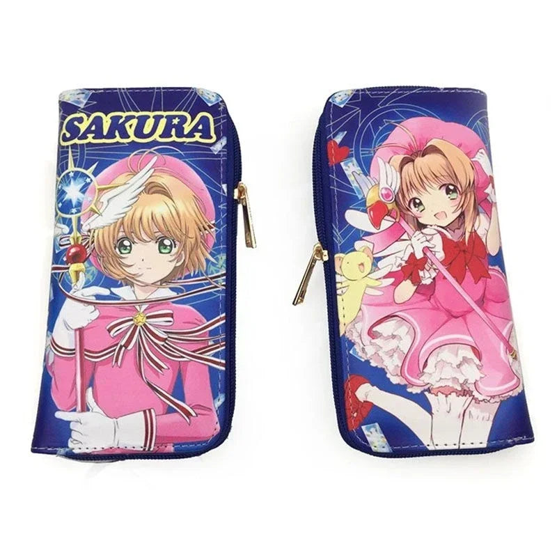 Anime Card Captor Sakura Colorful PU Leather Long Wallet CERBERUS Women's Clutch Purse