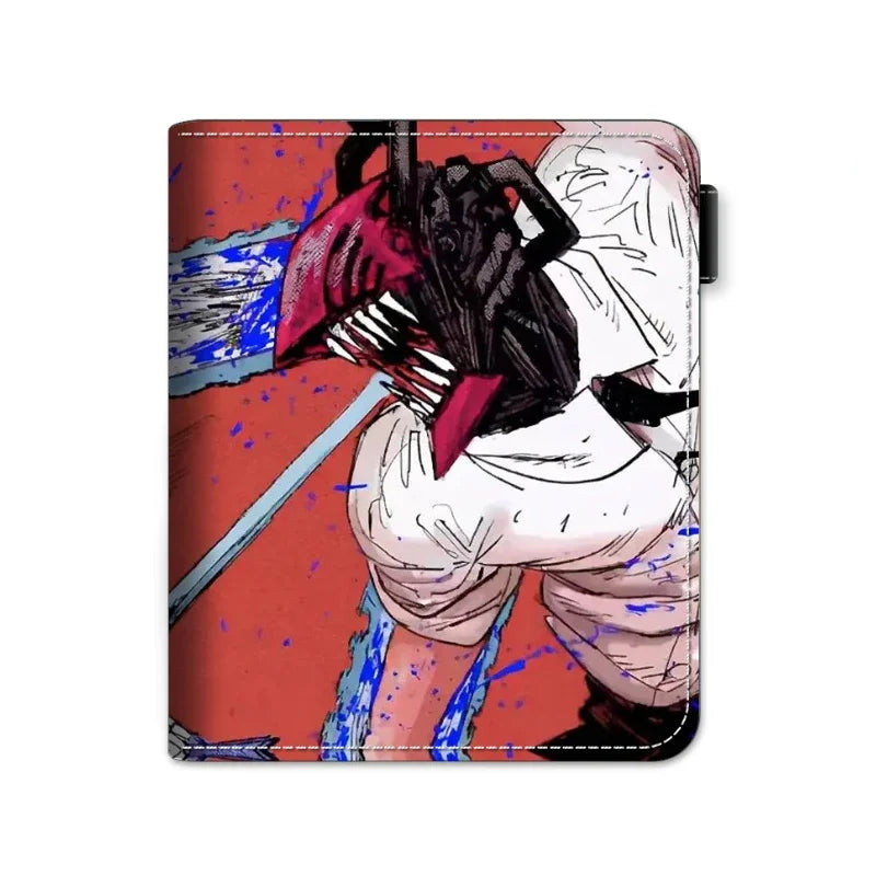 Anime Chainsaw Man Pochita Makima PU Wallet Short Folding Purse with Coin Pocket