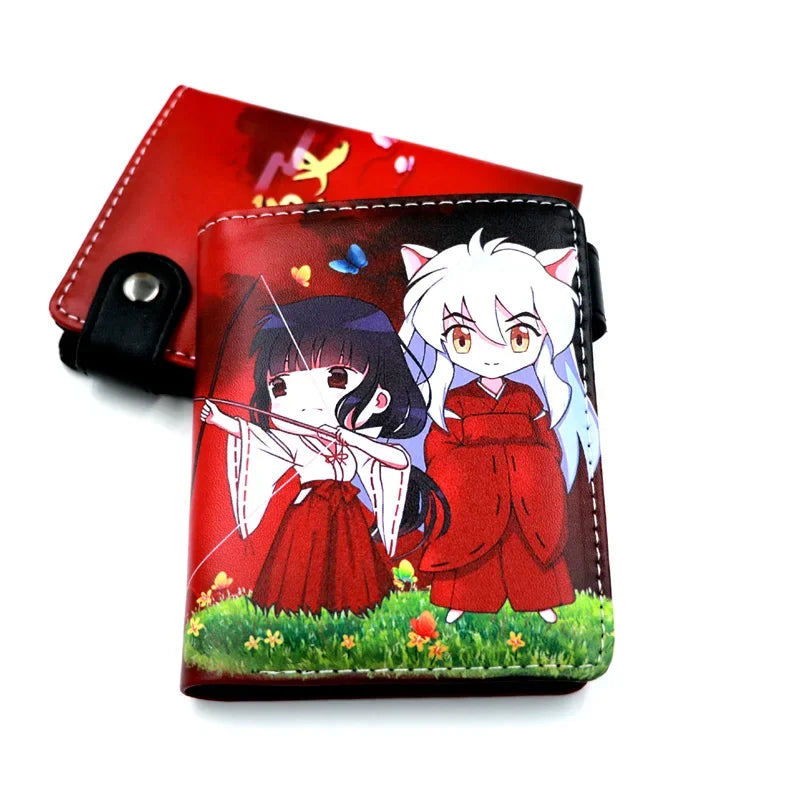 Anime Chainsaw Man Pochita Makima PU Wallet Short Folding Purse with Coin Pocket