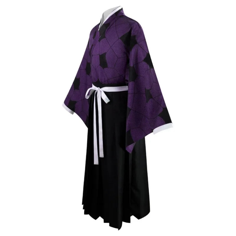 Anime Cosplay Demon Sayer Costumes Men's Cosplay Demon Killer Kimetsu No Yaiba Kokushibo Kimono Haori Uniform