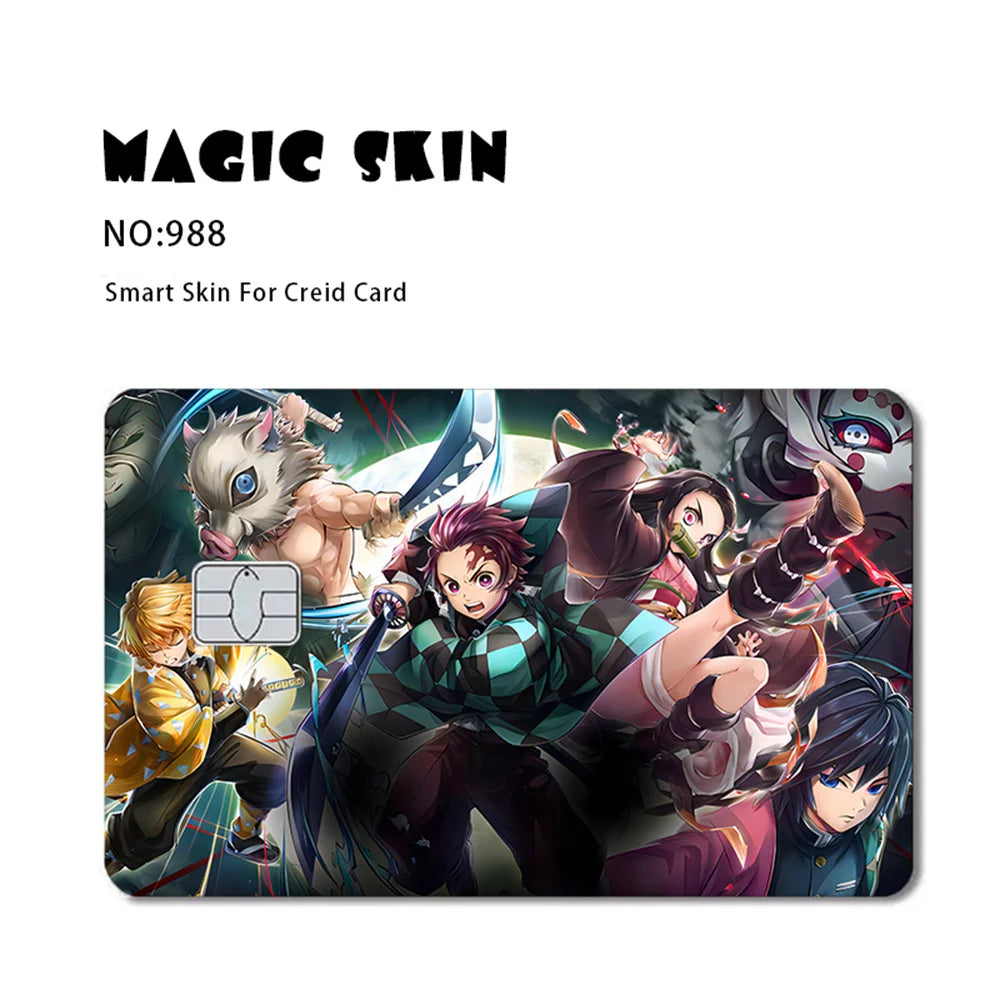 Anime Credit Card Skin Stickers – Pokémon, Yu-Gi-Oh & Bulk Options