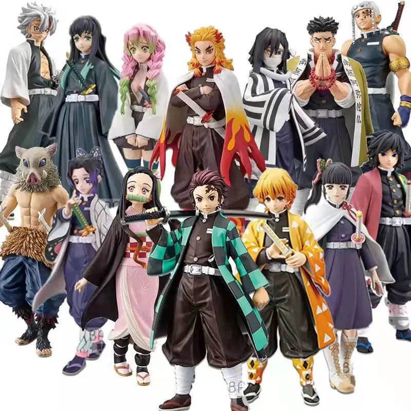 Anime Demon Slayer Figure Kamado Tanjirou Nezuko Action Figures Model Toys Zenitsu Figurine Inosuke Kimetsu No Yaiba Figura