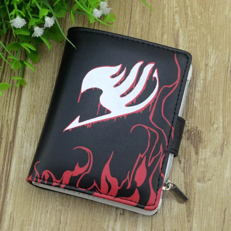 Anime Fairy Tail Men's Folding Wallet Card Holder PU Leather Short Purse