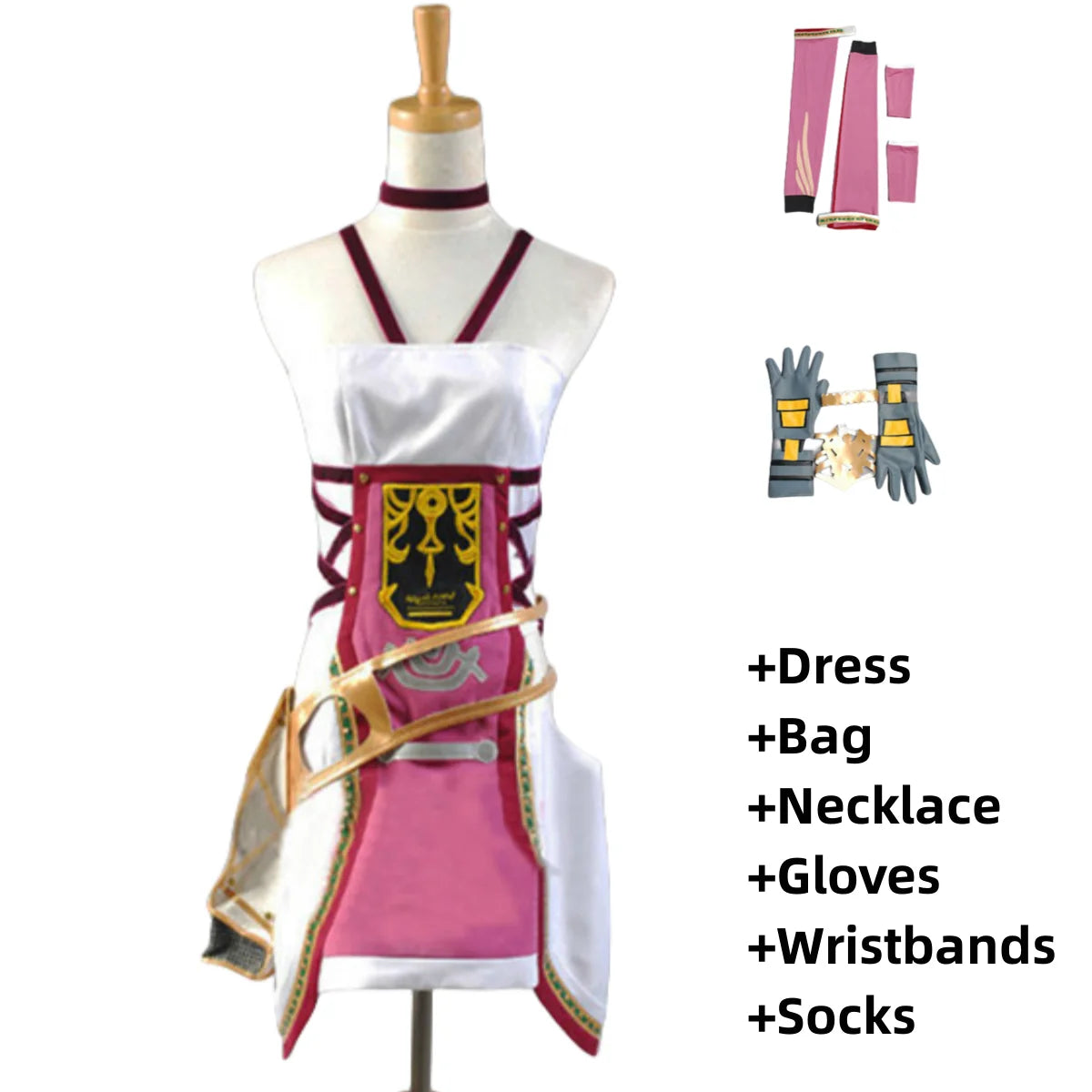 Anime Game Lightning Returns: Final Fantasy XIII Serah Farron Cosplay Costume Wig Combat Uniform Dress Woman Sexy Halloween Suit