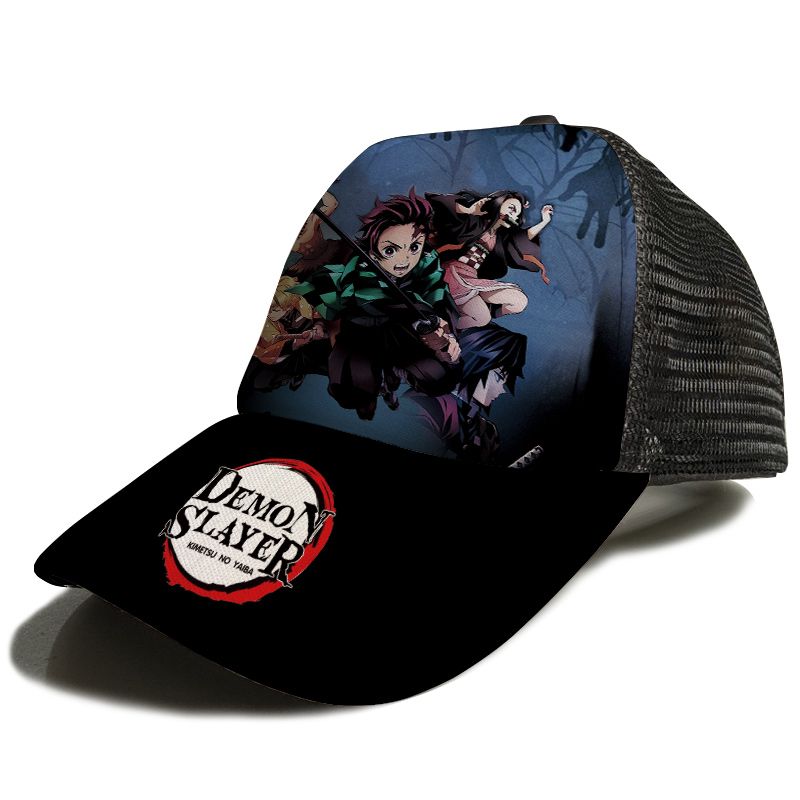 Anime Hat Naruto Luffy Demon Slayer Tanjiro Hat Student Men And Women Hip-hop Baseball Cap Sun Hat Trucker Hat