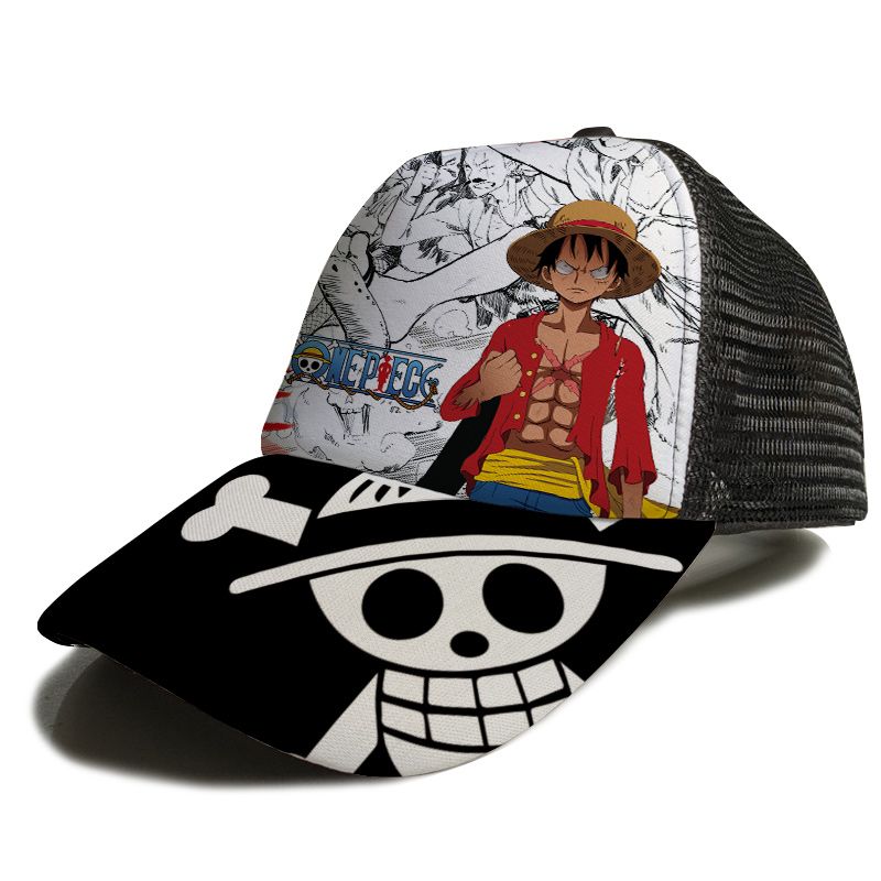 Anime Hat Naruto Luffy Demon Slayer Tanjiro Hat Student Men And Women Hip-hop Baseball Cap Sun Hat Trucker Hat