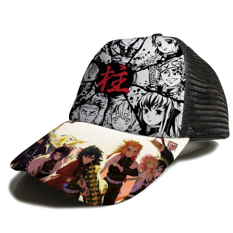 Anime Hat Naruto Luffy Demon Slayer Tanjiro Hat Student Men And Women Hip-hop Baseball Cap Sun Hat Trucker Hat