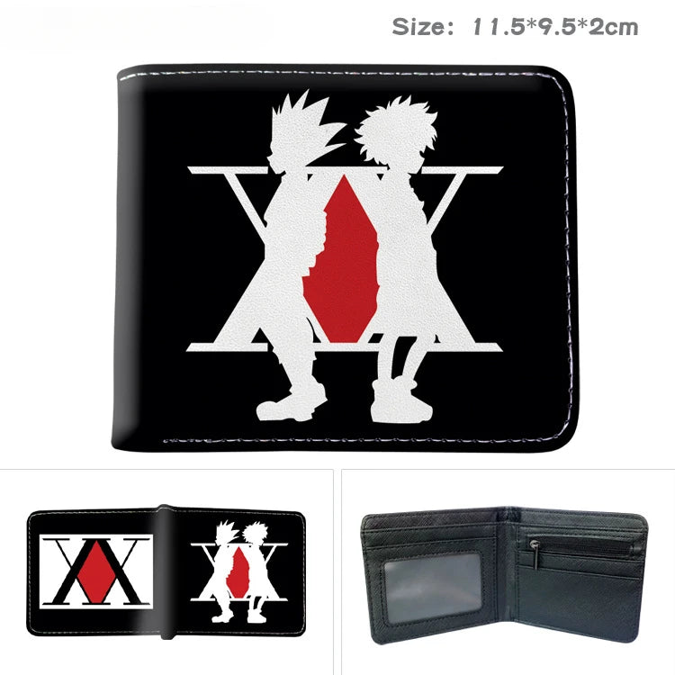 Anime Hunter X Hunter GON·FREECSS Kurapika Short Bilfold Purse Clip Wallet for Boys Girls Trendy Gift