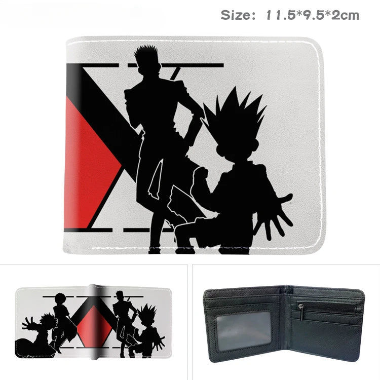 Anime Hunter X Hunter GON·FREECSS Kurapika Short Bilfold Purse Clip Wallet for Boys Girls Trendy Gift