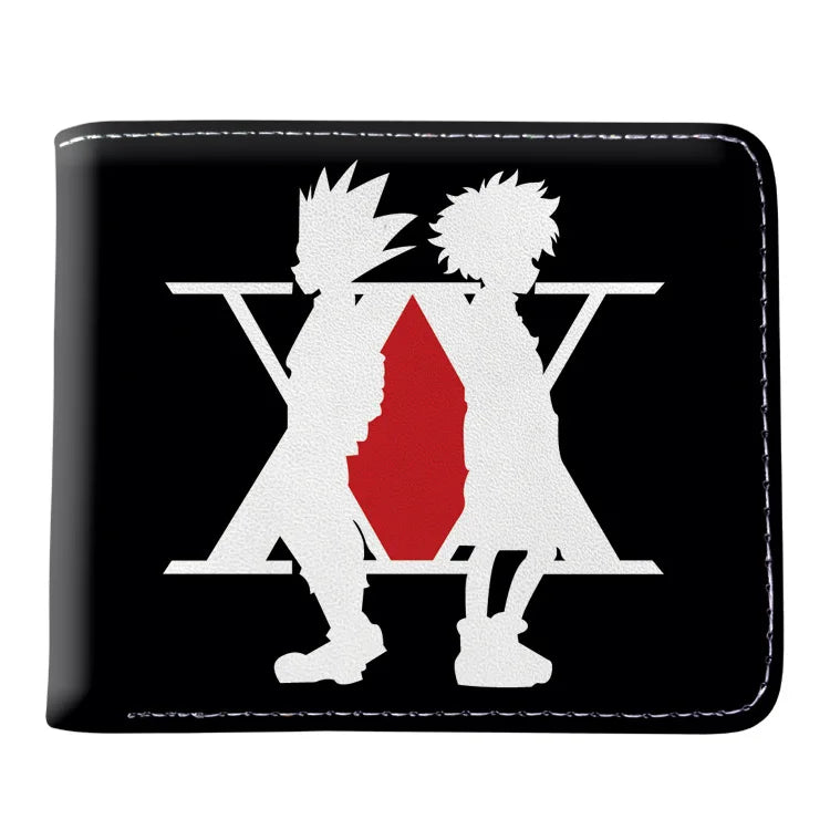 Anime Hunter X Hunter GON·FREECSS Kurapika Short Bilfold Purse Clip Wallet for Boys Girls Trendy Gift