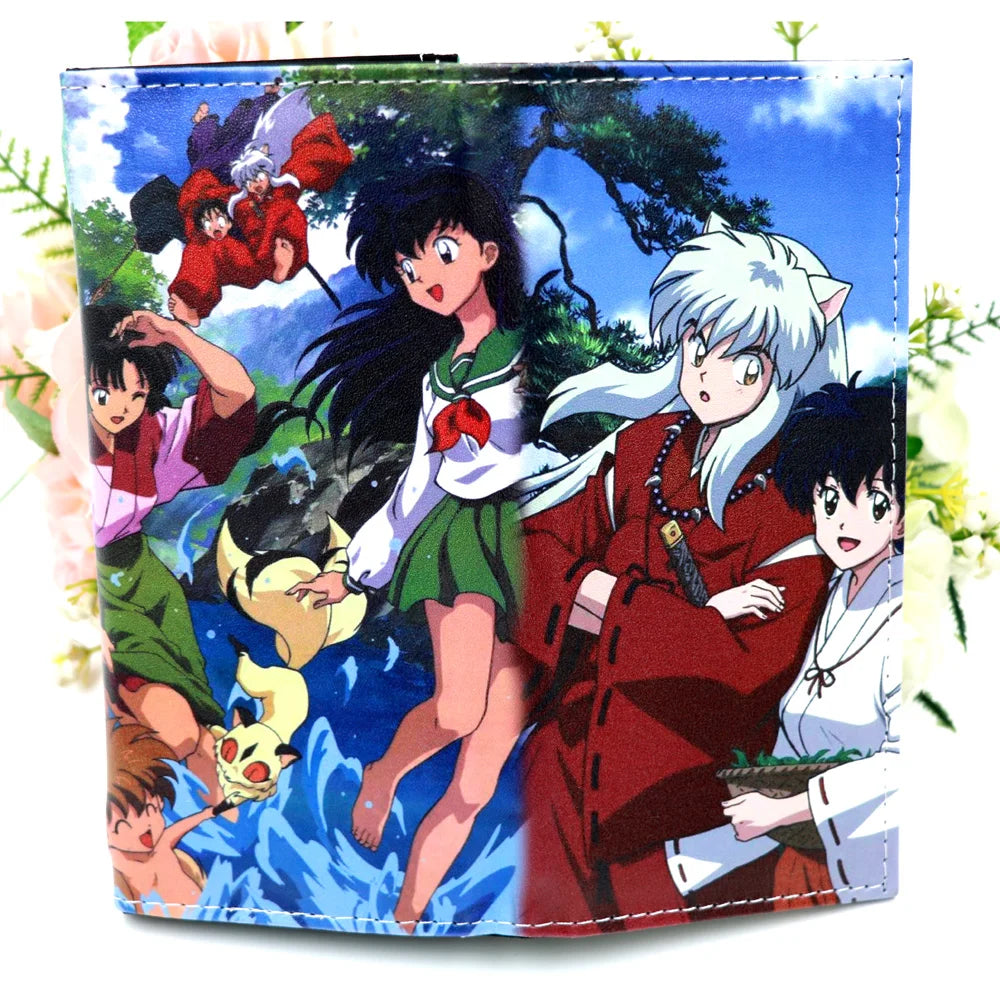 Anime Inuyasha Sesshoumaru Colorful PU Leather Wallet Boys and Girls Long Purse