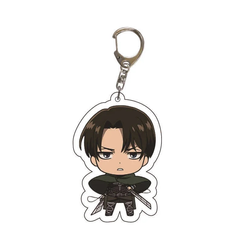 Anime Keychain Cute Cartoon Keychain Car Accessories for Men Bag Pendant Shingeki No Kyojin Friend Gifts Jewelry