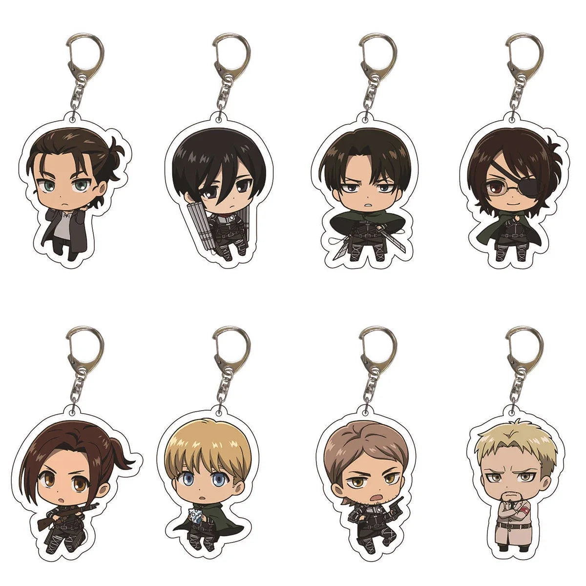 Anime Keychain Cute Cartoon Keychain Car Accessories for Men Bag Pendant Shingeki No Kyojin Friend Gifts Jewelry