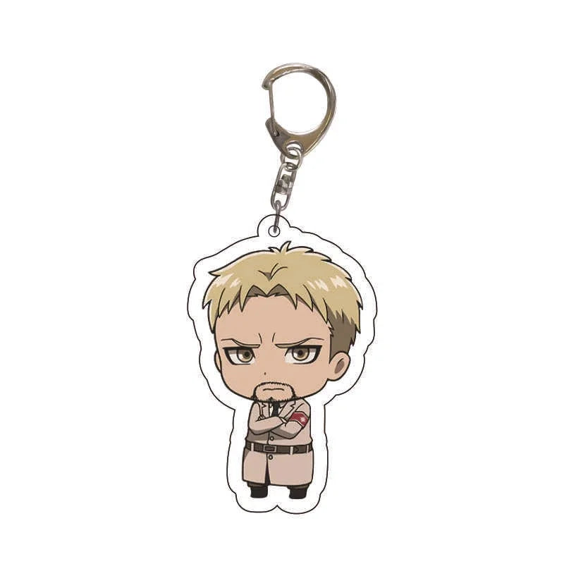 Anime Keychain Cute Cartoon Keychain Car Accessories for Men Bag Pendant Shingeki No Kyojin Friend Gifts Jewelry