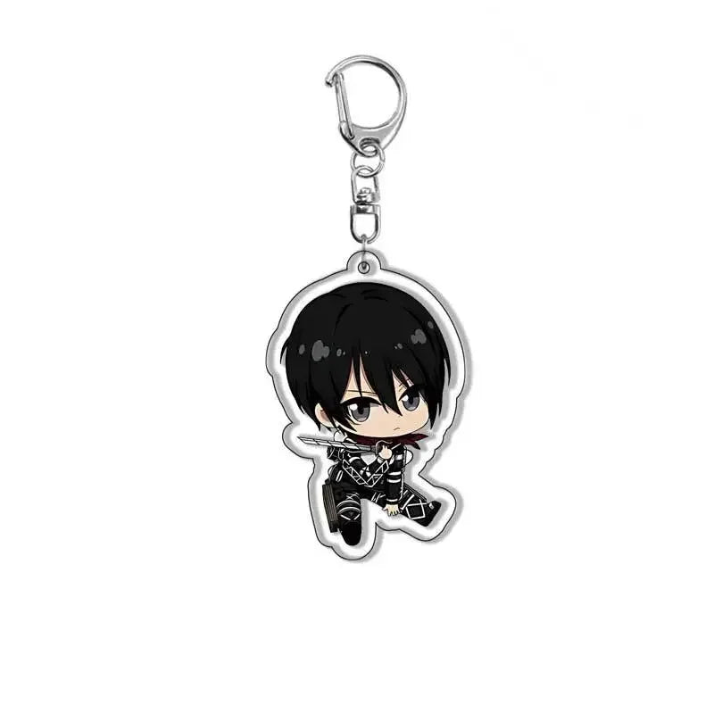 Anime Keychain Cute Cartoon Keychain Car Accessories for Men Bag Pendant Shingeki No Kyojin Friend Gifts Jewelry