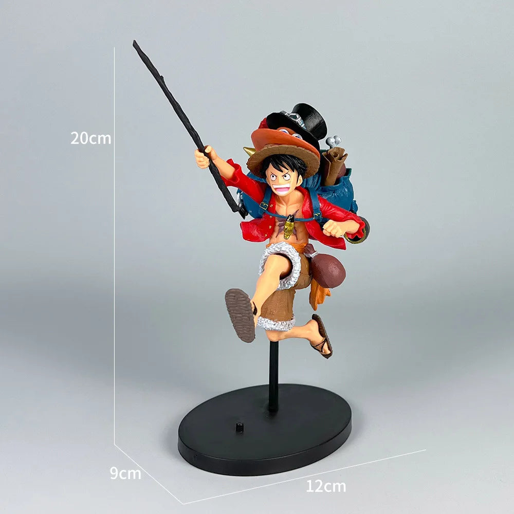 Anime Luffy One Piece Ornament Figurine birthday Cake Baking Decor Figure Statue Doll Ornament Collection PVC Model Toy Gift