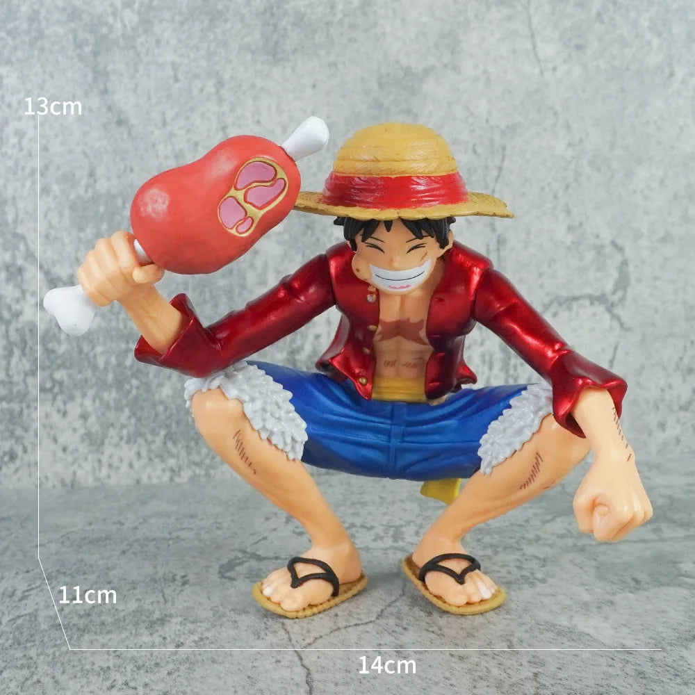 Anime Luffy One Piece Ornament Figurine birthday Cake Baking Decor Figure Statue Doll Ornament Collection PVC Model Toy Gift