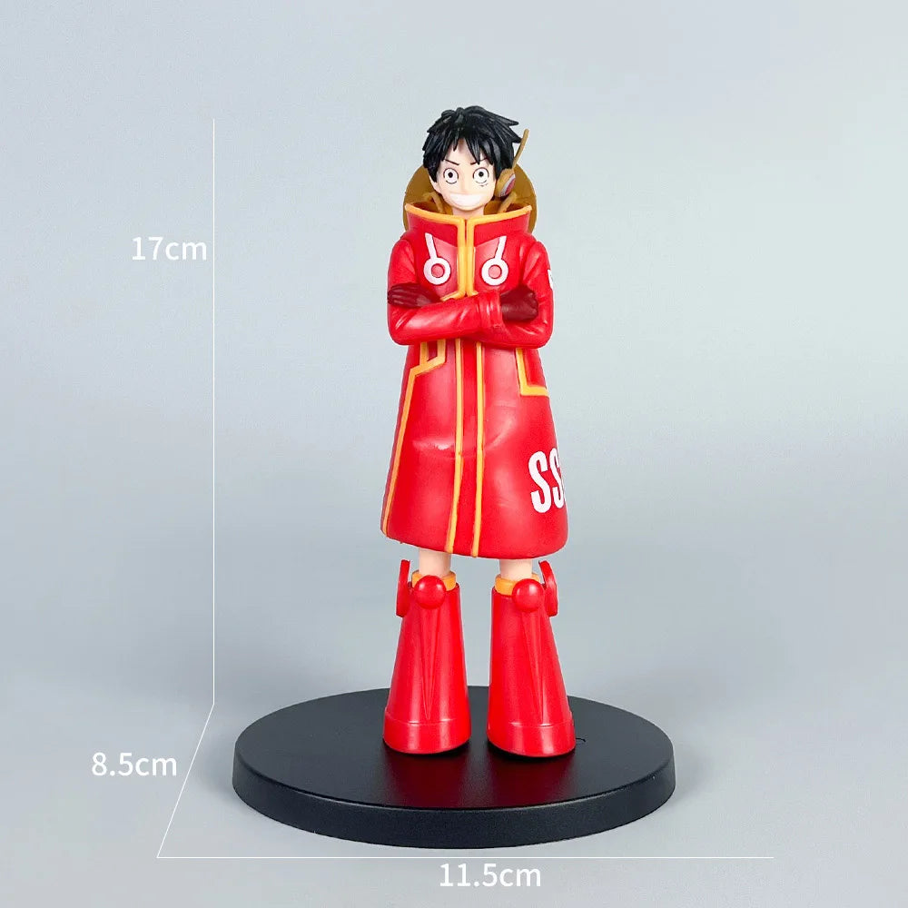 Anime Luffy One Piece Ornament Figurine birthday Cake Baking Decor Figure Statue Doll Ornament Collection PVC Model Toy Gift