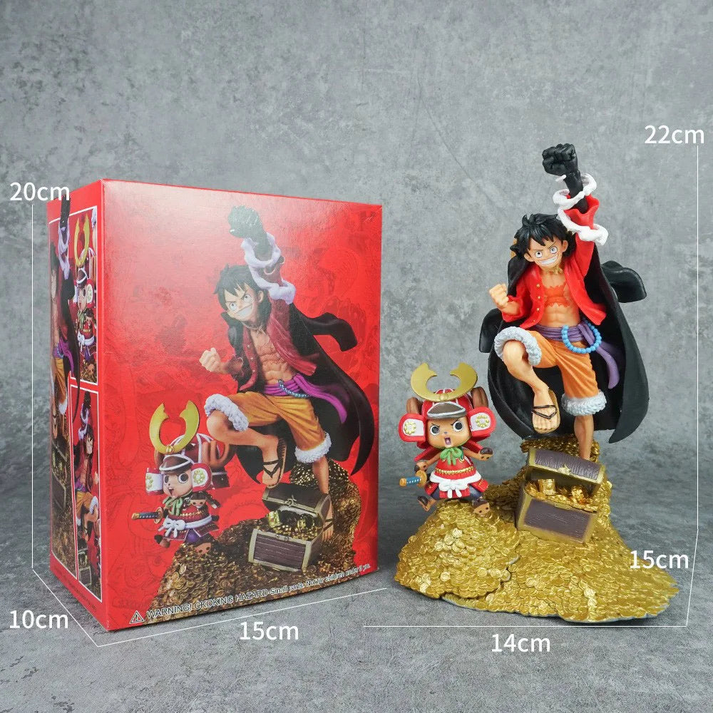 Anime Luffy One Piece Ornament Figurine birthday Cake Baking Decor Figure Statue Doll Ornament Collection PVC Model Toy Gift