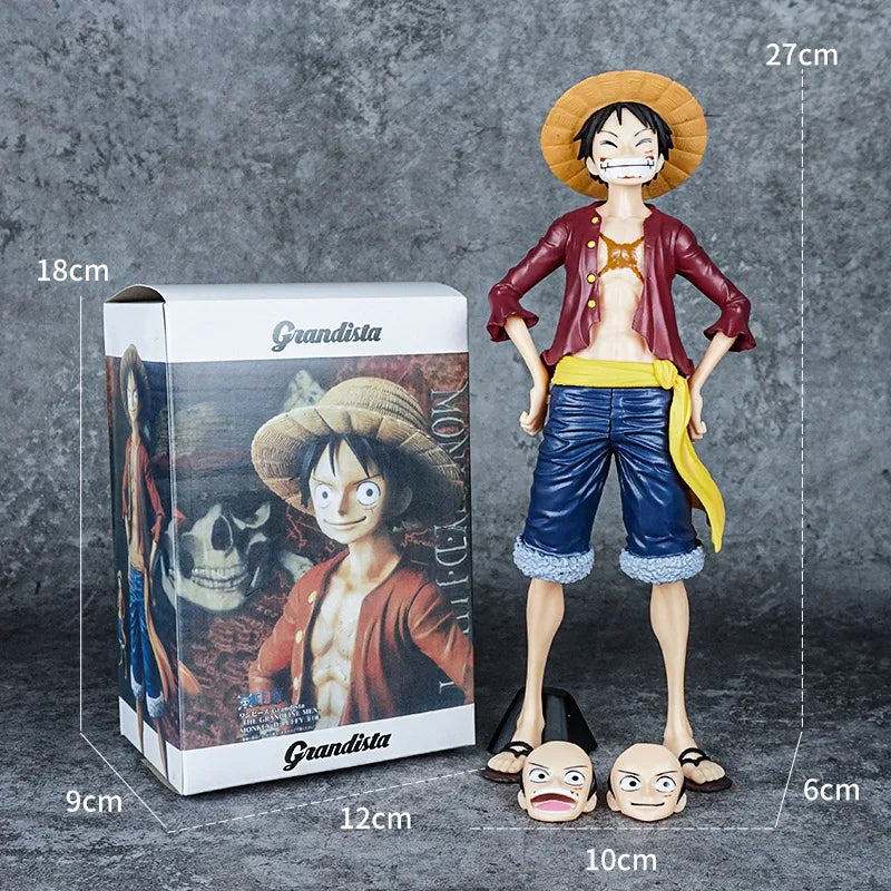 Anime Luffy One Piece Ornament Figurine birthday Cake Baking Decor Figure Statue Doll Ornament Collection PVC Model Toy Gift