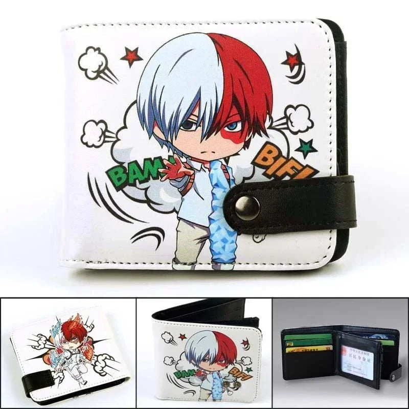 Anime My Hero Academia Midoriya Izuku Men's PU Short Wallet Cute Coin Purse with Card Layers