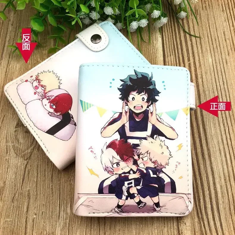 Anime My Hero Academia Todoroki Shoto Men's Wallets Midoriya Izuku Card Holders Purse