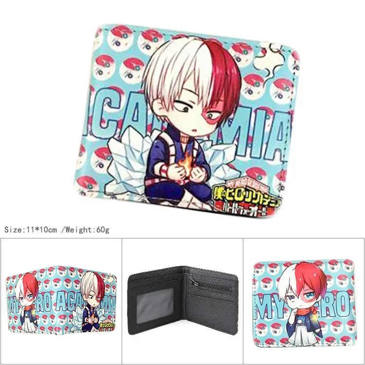 Anime My Hero Academia Todoroki Shoto Men's Wallets Midoriya Izuku Card Holders Purse