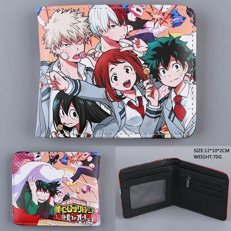 Anime My Hero Academia Todoroki Shoto Men's Wallets Midoriya Izuku Card Holders Purse