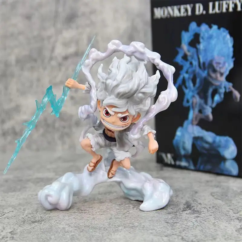 Anime One Piece SD Nika Luffy Action Figure Five speed Luffy Fruit awakening model Figures sculpture set hand home Kids Toys