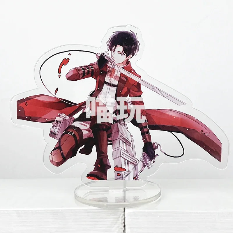 Anime Shingeki no Kyojin Attack On Titan Levi Ackerman Eren Jaeger   kyojin The Armored  Cosplay Standing Sign