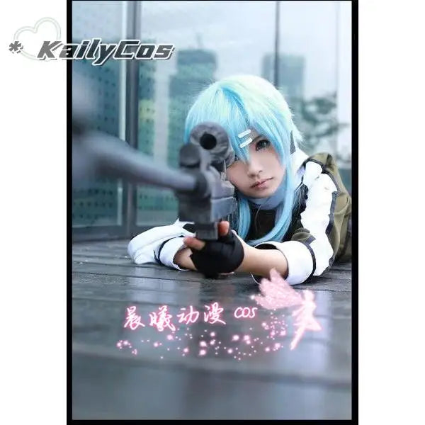 Anime Sword Art Online Cosplay Asada Shino Costume Military Outfits for Women Men SAO Gun Gale Online Cosplay Costumes