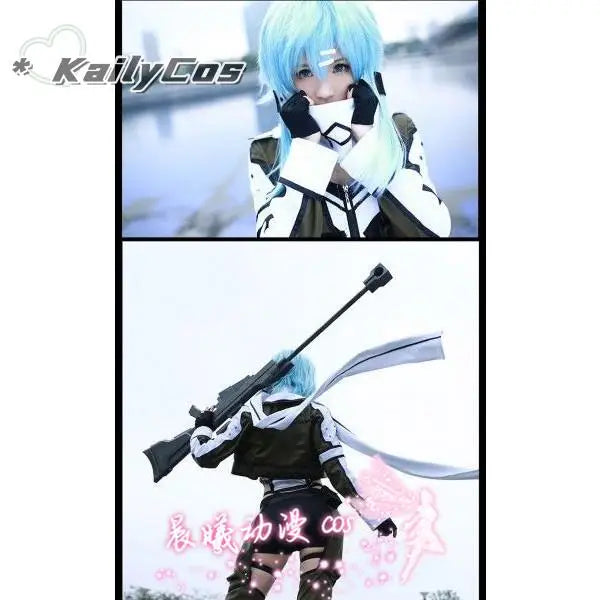 Anime Sword Art Online Cosplay Asada Shino Costume Military Outfits for Women Men SAO Gun Gale Online Cosplay Costumes