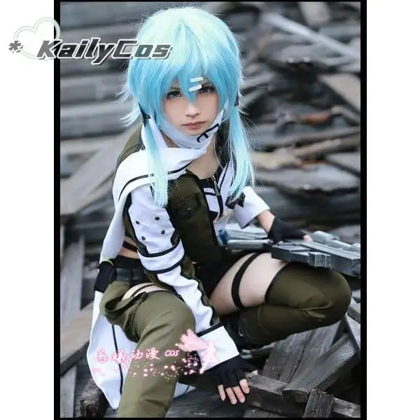 Anime Sword Art Online Cosplay Asada Shino Costume Military Outfits for Women Men SAO Gun Gale Online Cosplay Costumes