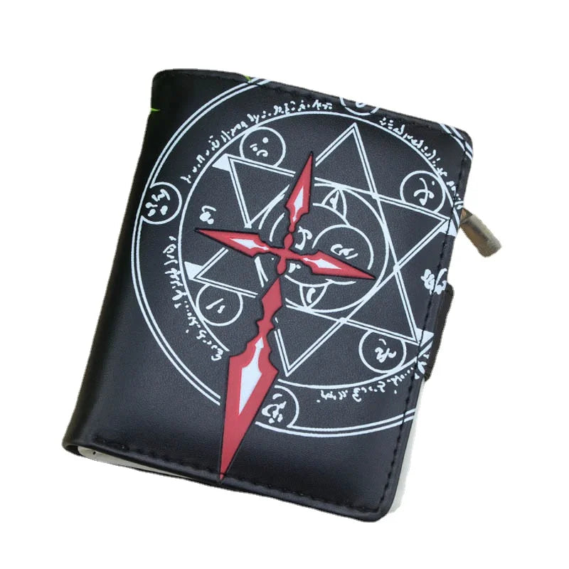 Anime Sword Art Online Girls Boys Button Wallet Cartoon Short Purse with Coin Bag