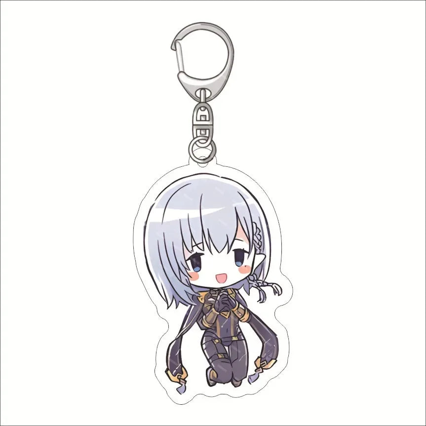 Anime The Eminence In Shadow Keychain Doll Claire Kageno Epsilon Acrylic Keyring Mobile Bag Pendant for Gift Fan Collection