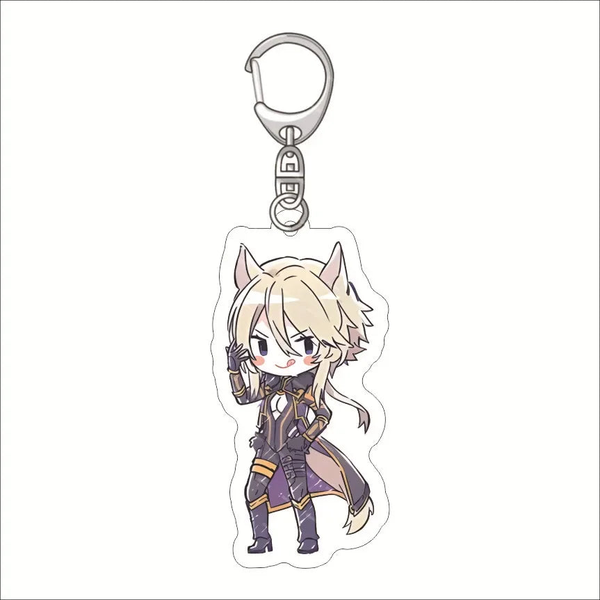 Anime The Eminence In Shadow Keychain Doll Claire Kageno Epsilon Acrylic Keyring Mobile Bag Pendant for Gift Fan Collection